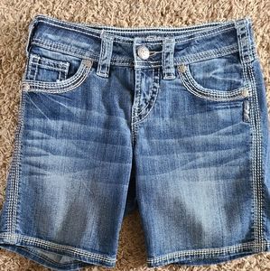 SILVER JEAN SHORTS